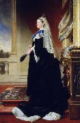 Heinrich Martin Krabbe Portrait of Queen Victoria as widow oil on canvas